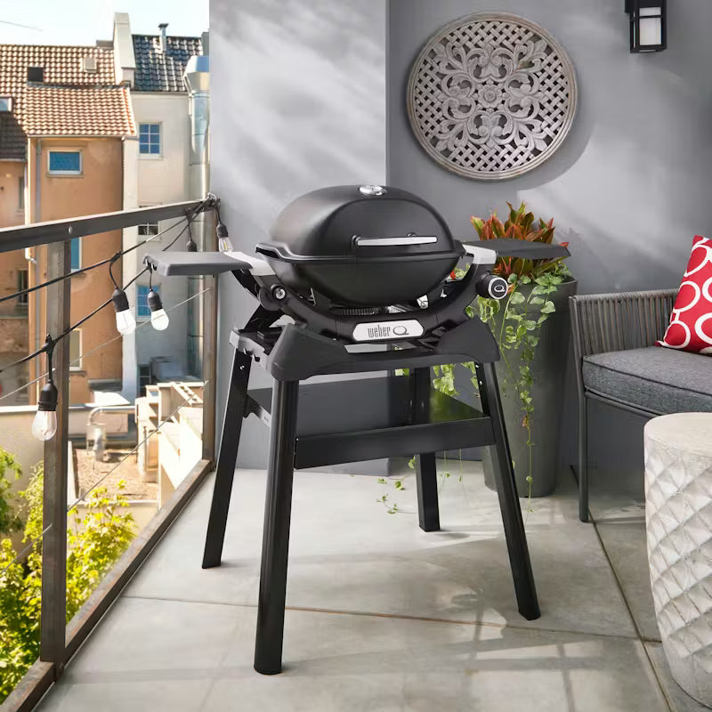 BARBECUE A GAS WEBER Q 1200N CON RIPIANI LATERALI E SUPPORTO