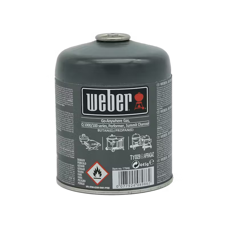 Cartuccia gas Weber 445 g per barbecue portatili